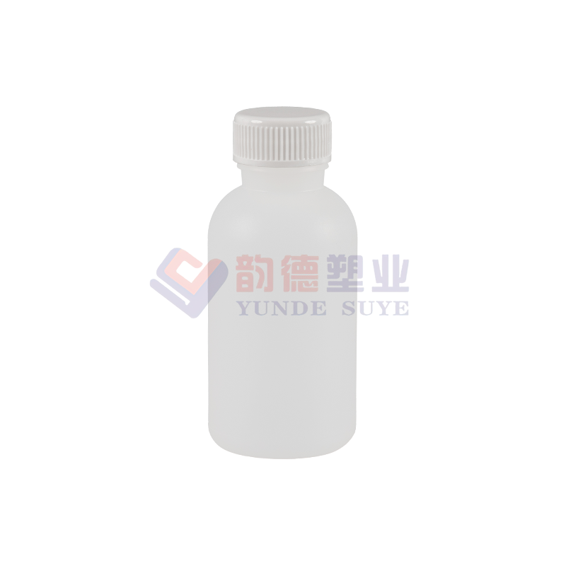 Chemicky zahustená HDPE okrúhla fľaša s PP uzáverom 100ml-01（A）